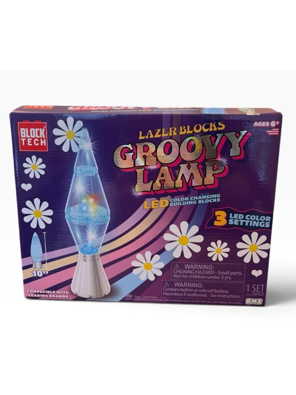 Groovy Lamp LED Color Changing Building Blocks Block Tech Lazer Blocks New Box - Picture 2 of 4